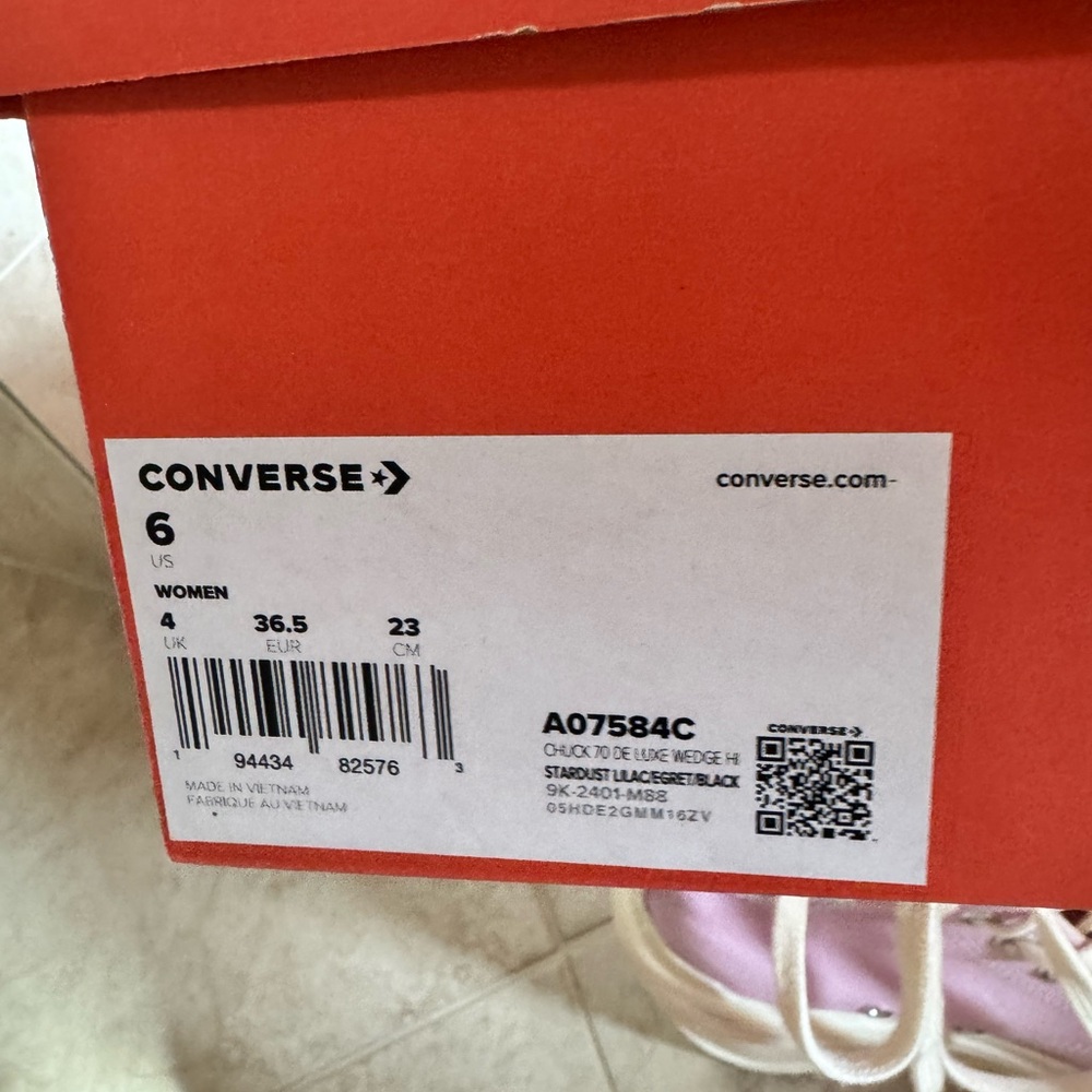 Converse Women's Lilac High-Top Platform Sneakers - Picture 10 of 12